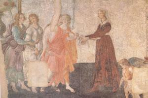 Sandro Botticelli A Young Woman Receives Gifts from Venus and the Three Graces (mk05) Norge oil painting art